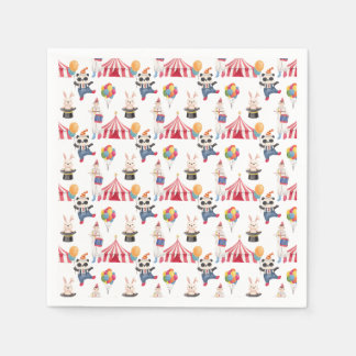 Serviette En Papier 'Oh quel plaisir d'être eu' Cirque Thème Plaque Pa