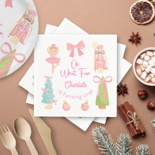 Serviette En Papier Oh Quelle Fête Rose Casse-Noisette Anniversaire