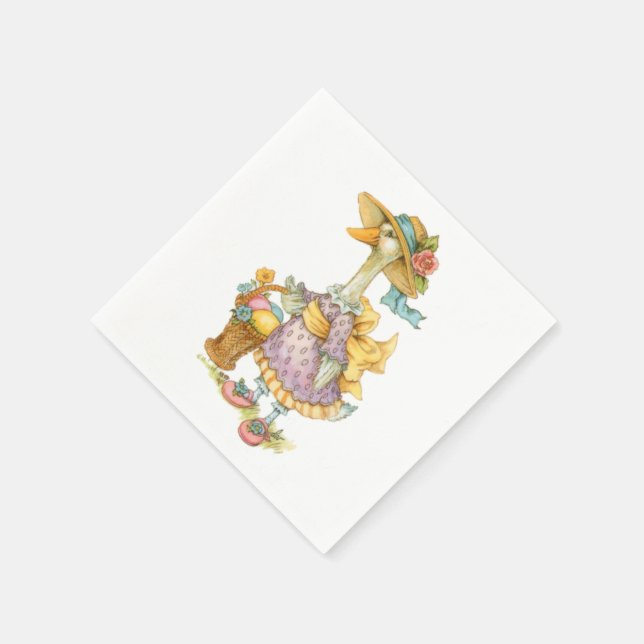 Serviette En Papier Oie mère de Pâques (Coin)