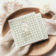 Oie Ridicule 1er Anniversaire Gingham Vert