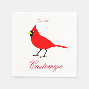 Serviette En Papier Oiseau cardinal rouge Thunder_Cove