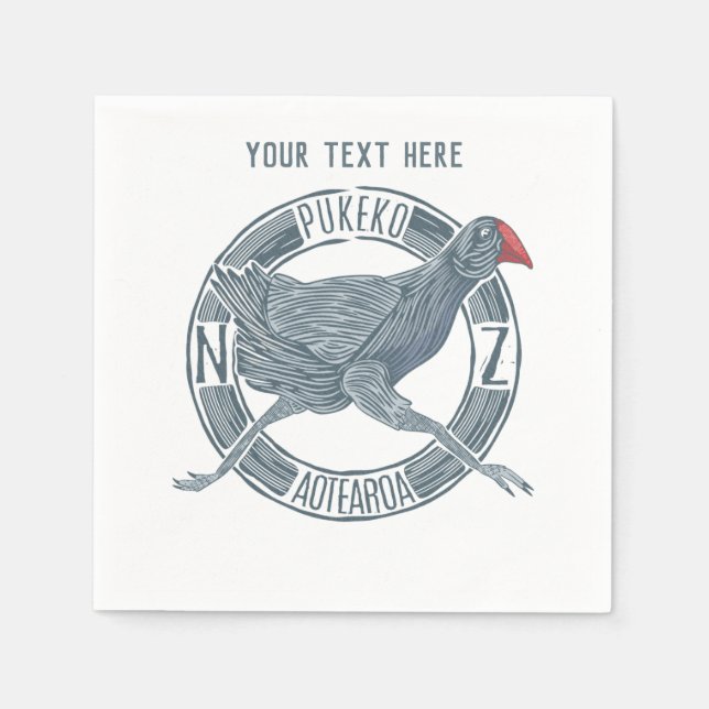 Serviette En Papier Oiseau de Pukeko (Devant)
