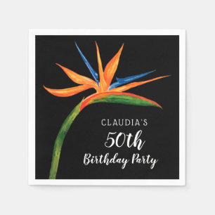 Serviette En Papier Oiseau tropical du Paradis Fête d'Anniversaire Bo