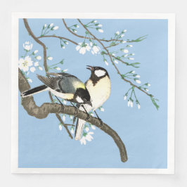 Serviette En Papier Oiseaux et fleurs de cerisiers Ohara Koson
