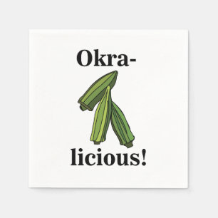 Serviette En Papier Okra Vegetable Légume Party