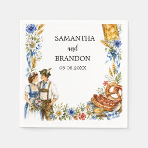 Serviette En Papier Oktoberfest allemand Bretzel à la bière bavaroise