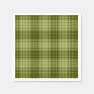 Serviette En Papier Olive Green En vichy PAPIER PARTY NAPKINS