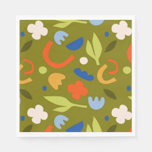 Serviette En Papier Olive Meadow