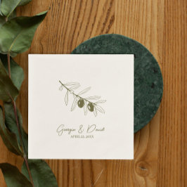 Serviette En Papier Olives