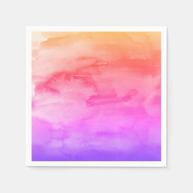 Serviette En Papier Ombre de peinture arc-en-ciel (Devant)