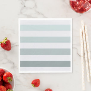 Serviette En Papier Ombre des rayures de menthe