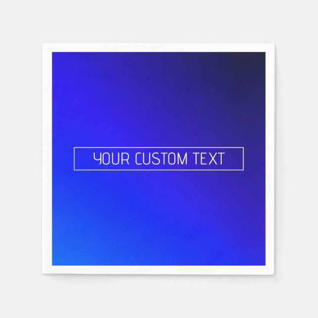 Serviette En Papier Ombre moderne Bleu Clair et Violet (Devant)