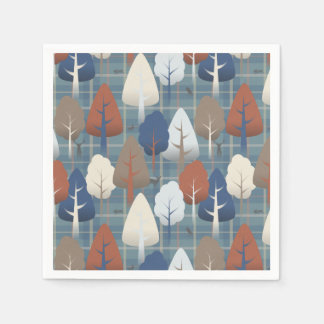 Serviette En Papier Ombres de la forêt d'automne
