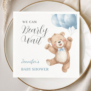 Serviette En Papier On Attend Avec Impatience Garçon Ours en Peluche B