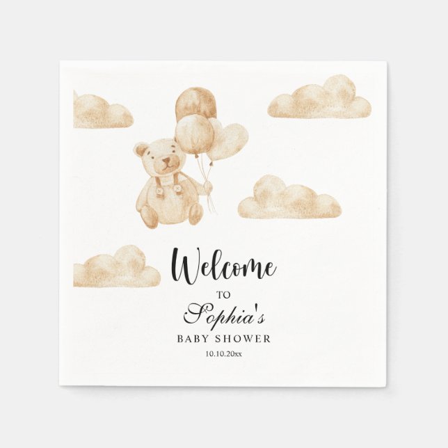 Serviette En Papier On peut attendre baby shower (Devant)