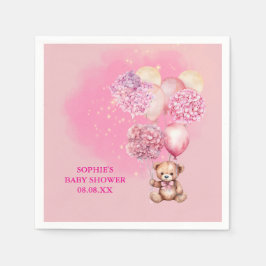 Serviette En Papier On Peut Attendre Des Ballons D'Hydrangée Rose