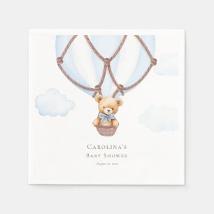 Serviette En Papier On Peut Attendre ! Ours En Teddy Dans Baloon À Air