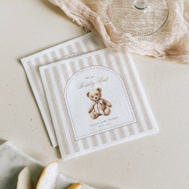 Serviette En Papier On peut attendre un Baby shower élégant