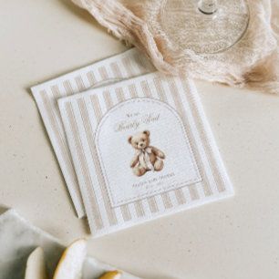 Serviette En Papier On peut attendre un Baby shower élégant