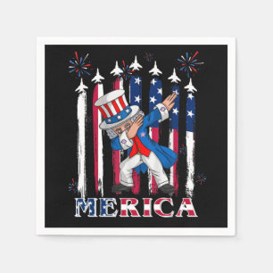 Serviette En Papier Oncle patriotique Sam Dabbing 4 juillet