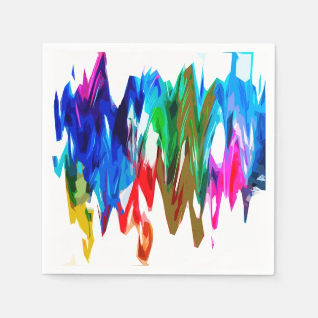 Serviette En Papier Ondes colorées (Devant)