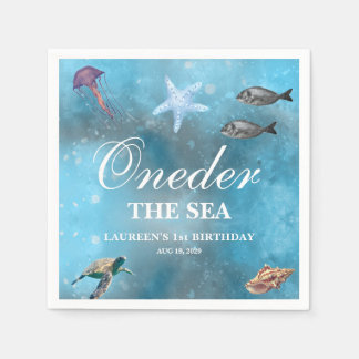 Serviette En Papier Oneder The Sea 1er Anniversaire