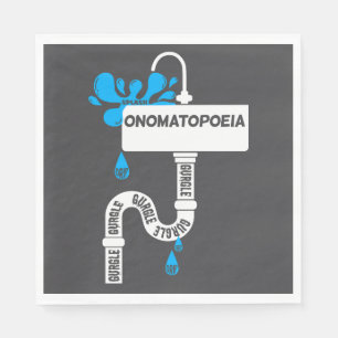 Serviette En Papier Onomatopoeia écriture ou poésie créative