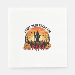 Serviette En Papier Ont été prêts Papa Halloween Sorcière Citrouilles