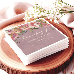 Serviette En Papier Ophelia Cottagecore Rose Poussiéreuse Florale Mari