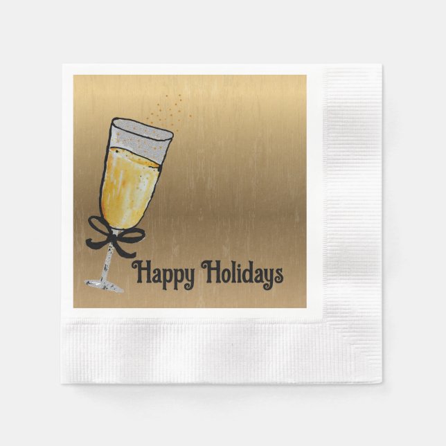 Serviette En Papier Or de la fête de vacances (Devant)