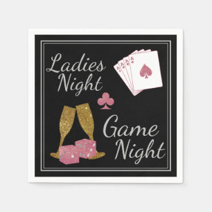 Serviette En Papier Or de nuit de partie de nuit de dames et parties