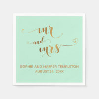 Or et Menthe Monsieur et Madame Calligraphie avec