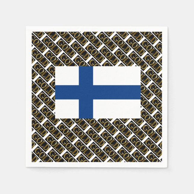 SERVIETTE EN PAPIER OR FINLANDAIS (Devant)