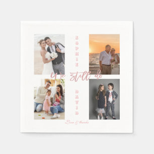 Serviette En Papier Or, nous renouvelons encore les Vows Photo Collage