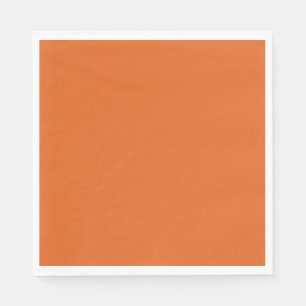 Serviette En Papier Orange courge solide