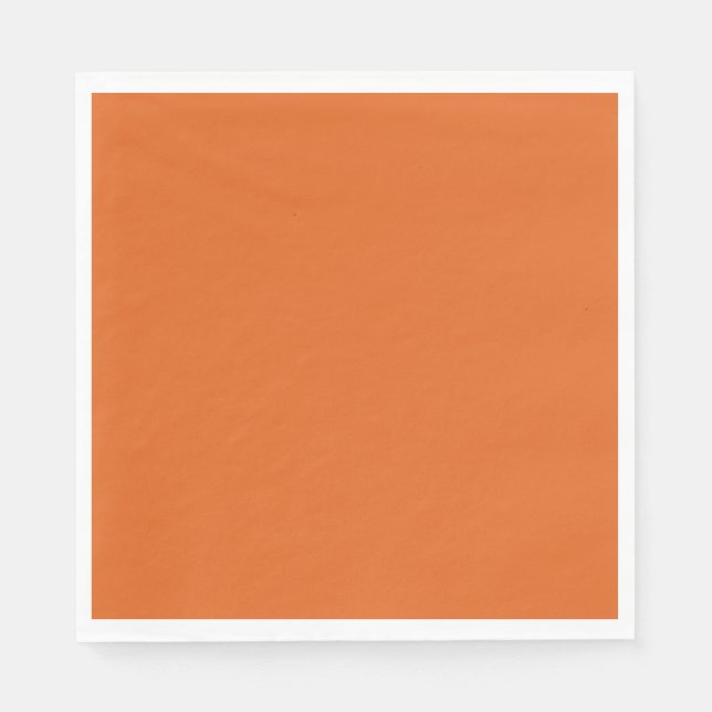 Serviette En Papier Orange courge solide (Devant)