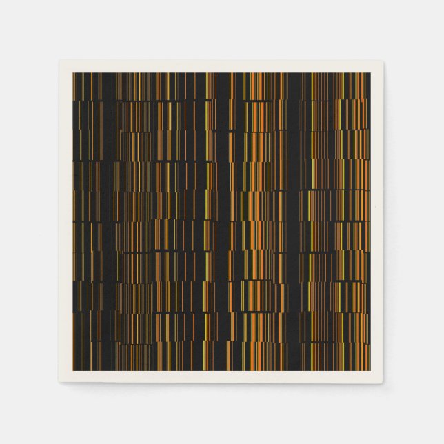 Serviette En Papier Orange Moderne Très Cool (Devant)