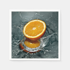 Serviette En Papier Orange positif juteux pour humeur vitaminée   