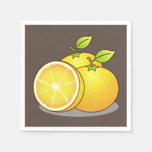 Serviette En Papier Oranges juteuses fruit amusant