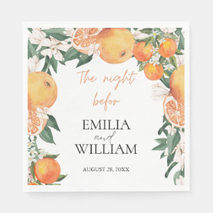Serviette En Papier Oranges romantiques Citrus Mariage Cocktail