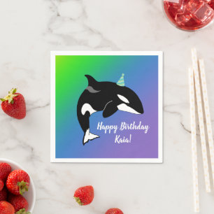 Serviette En Papier Orca Killer Whale Anniversaire