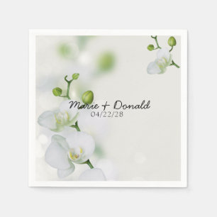 Serviette En Papier Orchidée douce et élégante