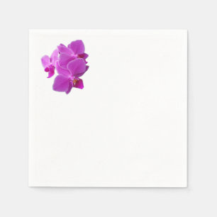 Serviette En Papier Orchidées violettes multiples sur la serviette