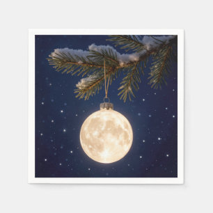 Serviette En Papier Ornement de Noël Pleine lune