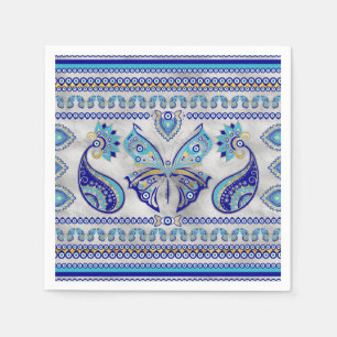 Serviette En Papier Ornement oculaire des papillons
