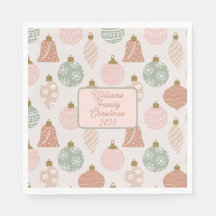 Ornements Boho rose Sage Personnalisé Noël