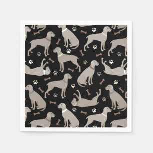 Serviette En Papier Os et pattes Weimaraner
