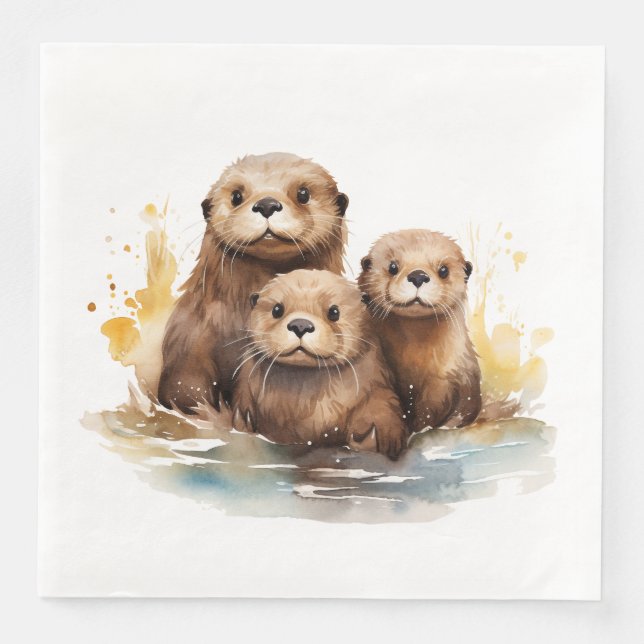 Serviette En Papier Otter (Devant)