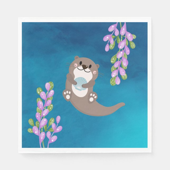 Serviette En Papier Otter Napkin (Devant)