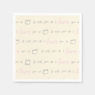 Serviette En Papier Où les choses sauvages citent le Motif